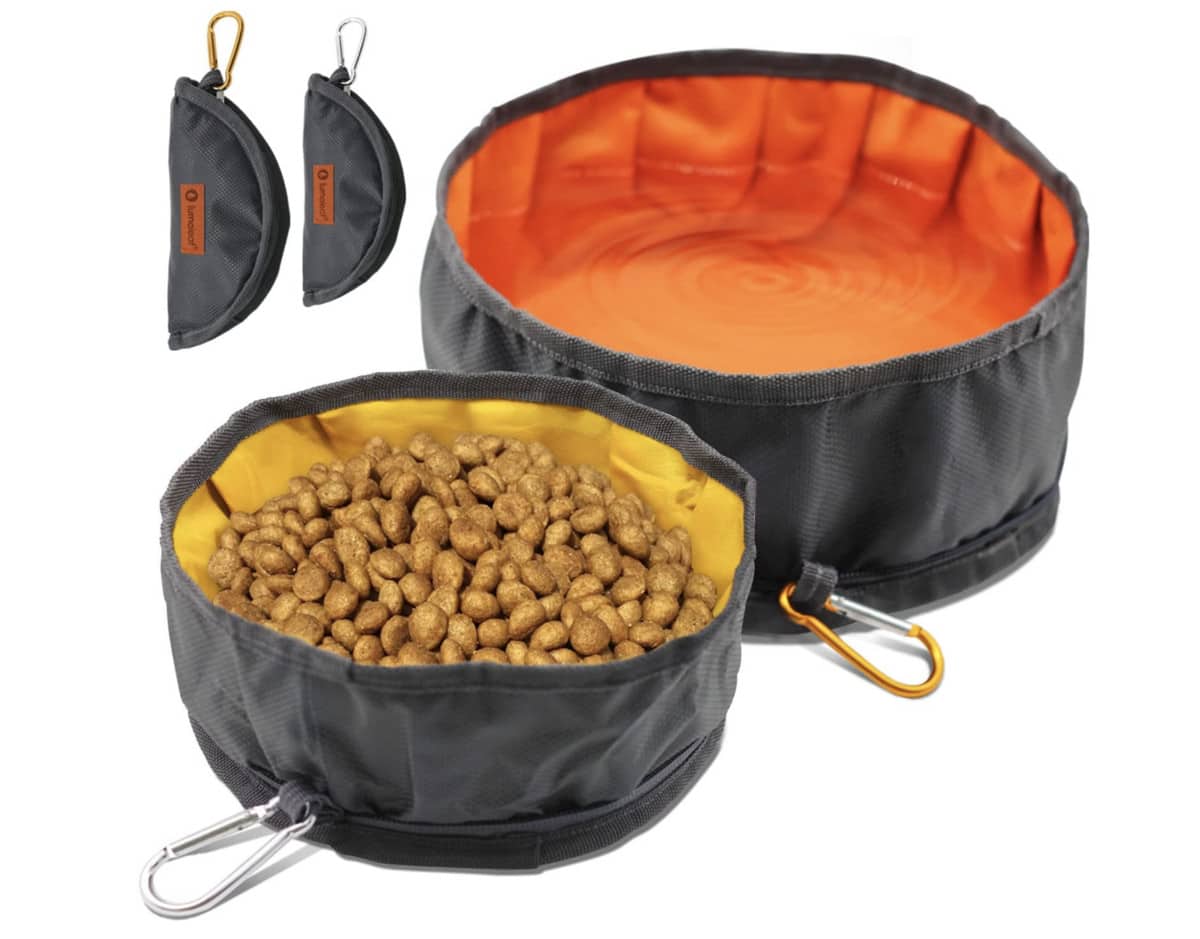 Lumoleaf collapsible dog travel bowl